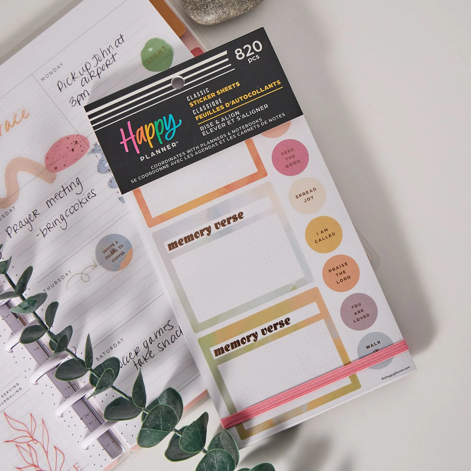 Happy Planner Rise Align Foi autocollants 30 planches neutre