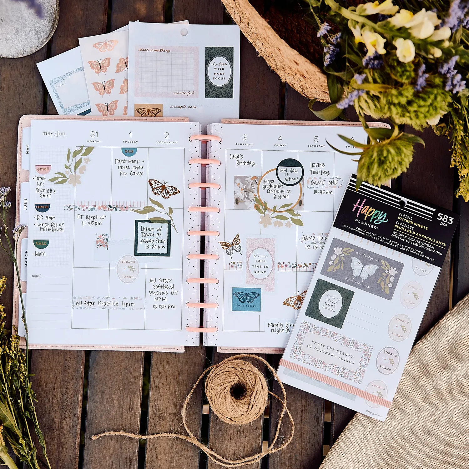 Happy Planner Wildflower Daydream value pack stickers floral