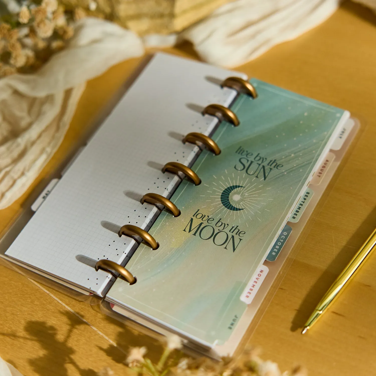 Happy Planner 2027 Starlit Glow agenda Skinny Mini horizontal