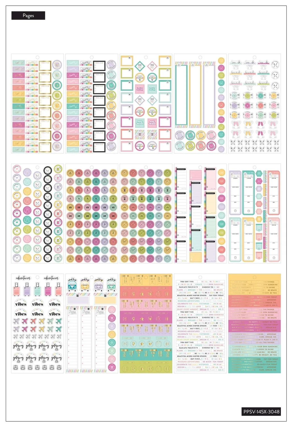 Happy Planner Planner Babe Mini stickers value pack