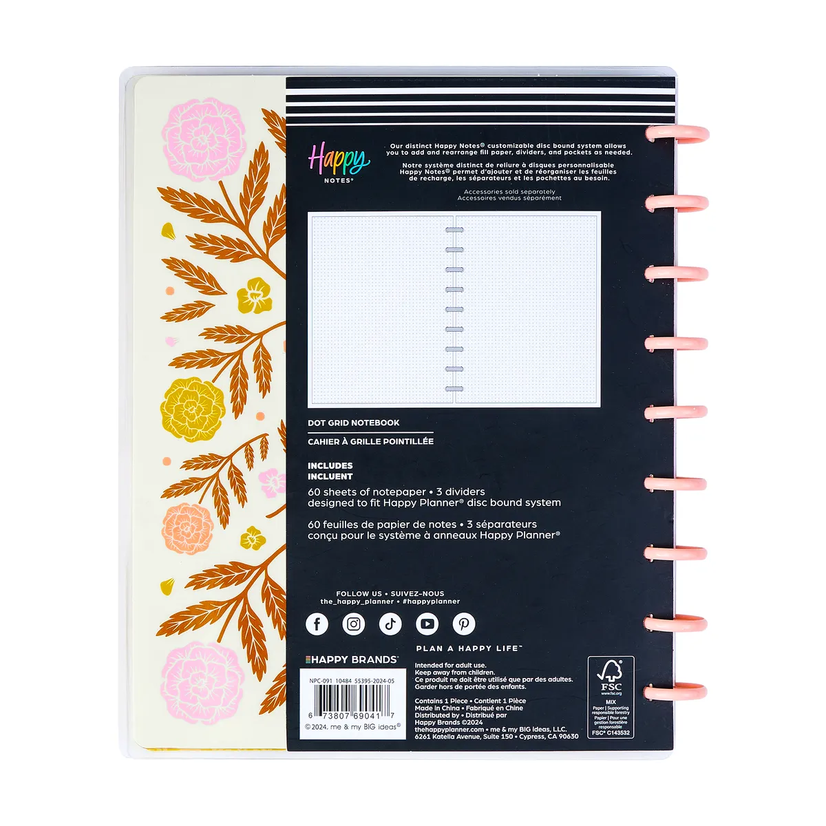 Happy Planner Western Wildflower carnet pointillé Classic