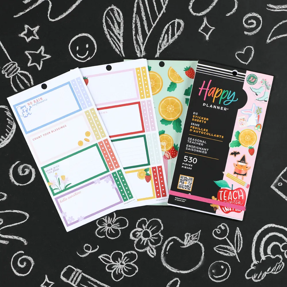 Happy Planner Big Teacher stickers prof 30 pages