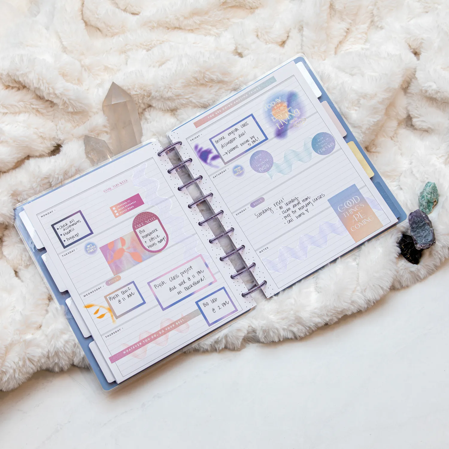 Happy Planner Canyon Sunrise agenda horizontal Classic 12 mois