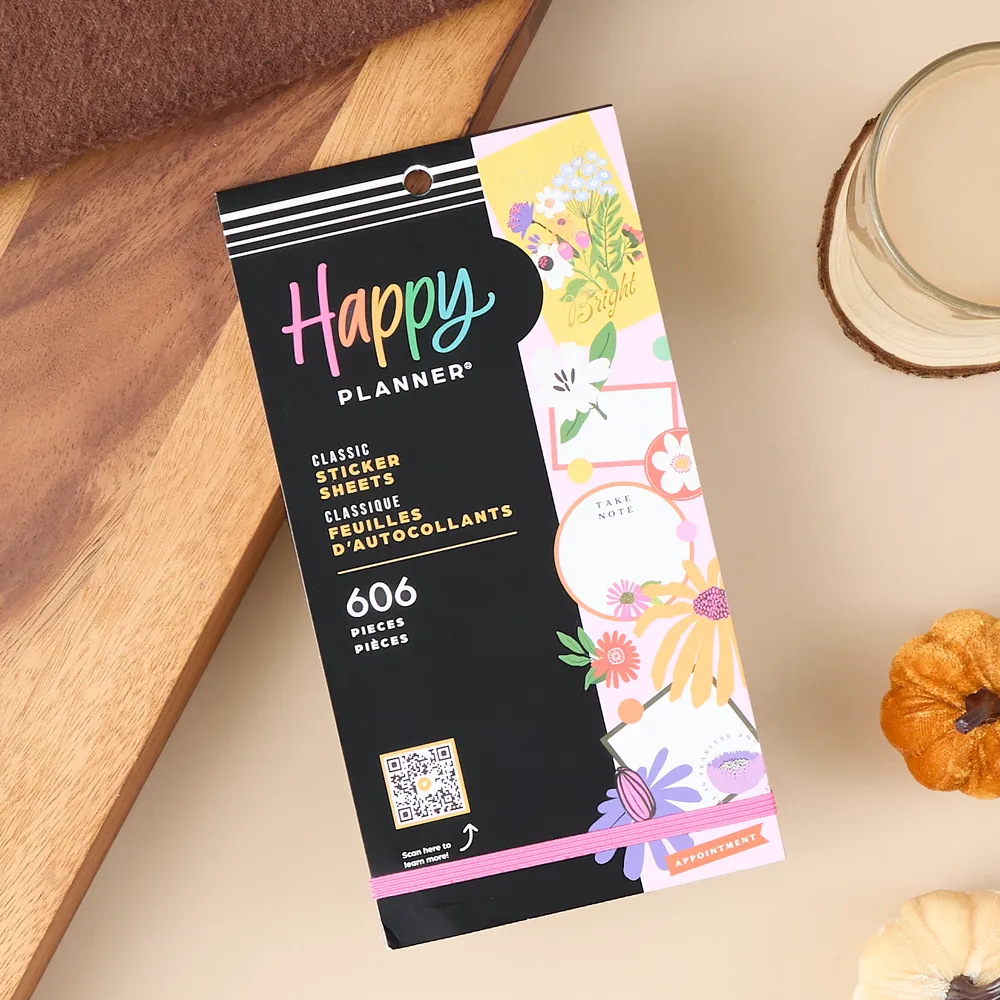 Happy Planner Brilliant Blooms stickers value pack 30 feuilles