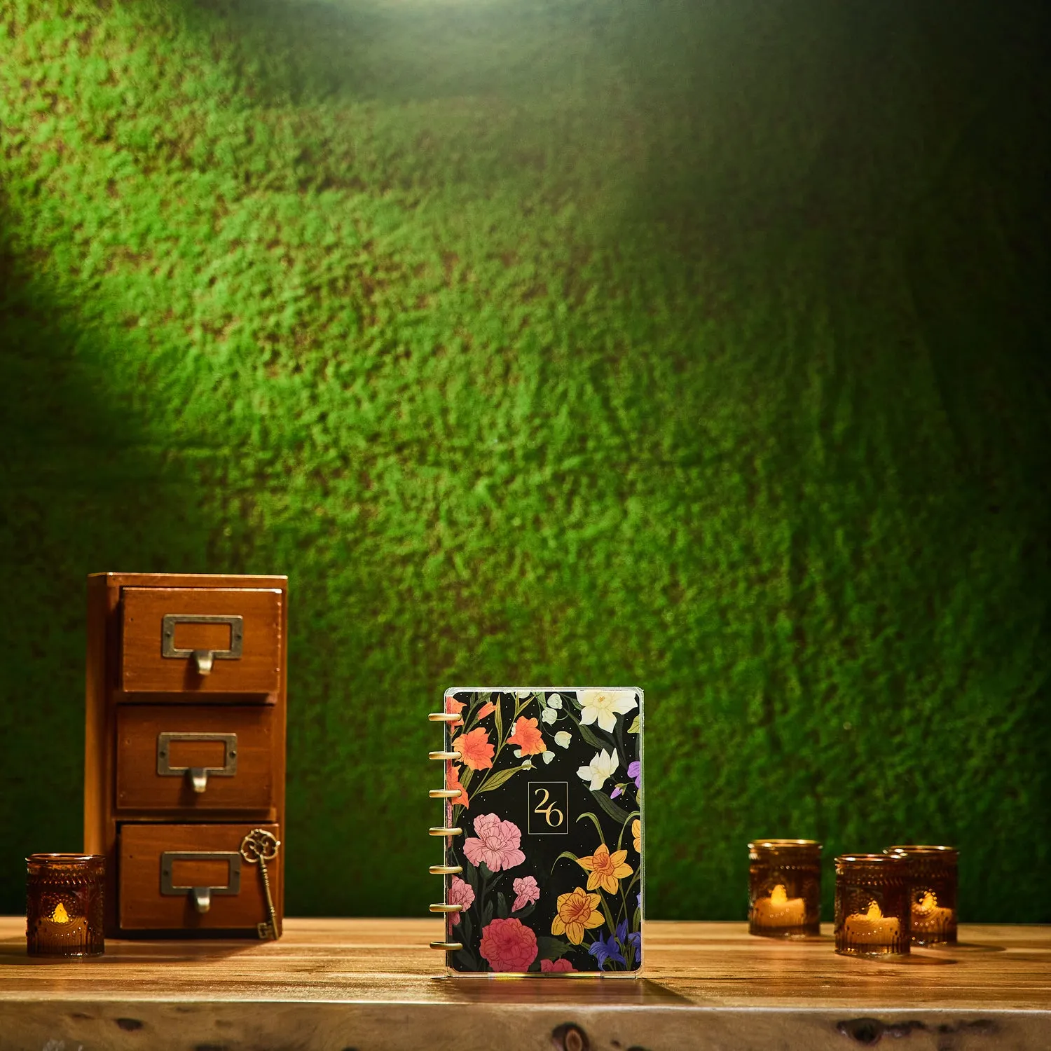 Happy Planner Dark Garden 2026 Mini agenda dashboard 12 mois