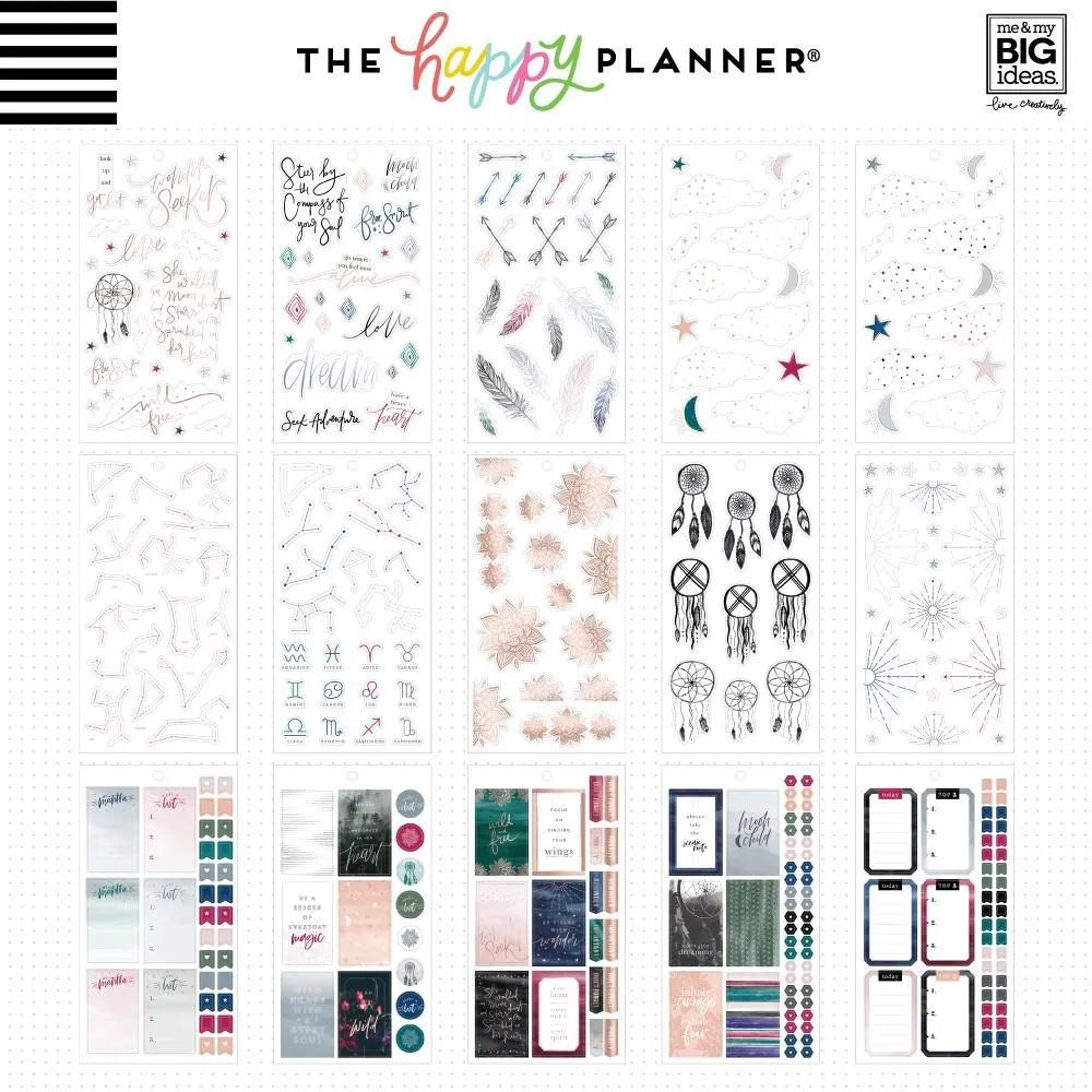 Happy Planner Free Spirit Boho Value Pack stickers 936