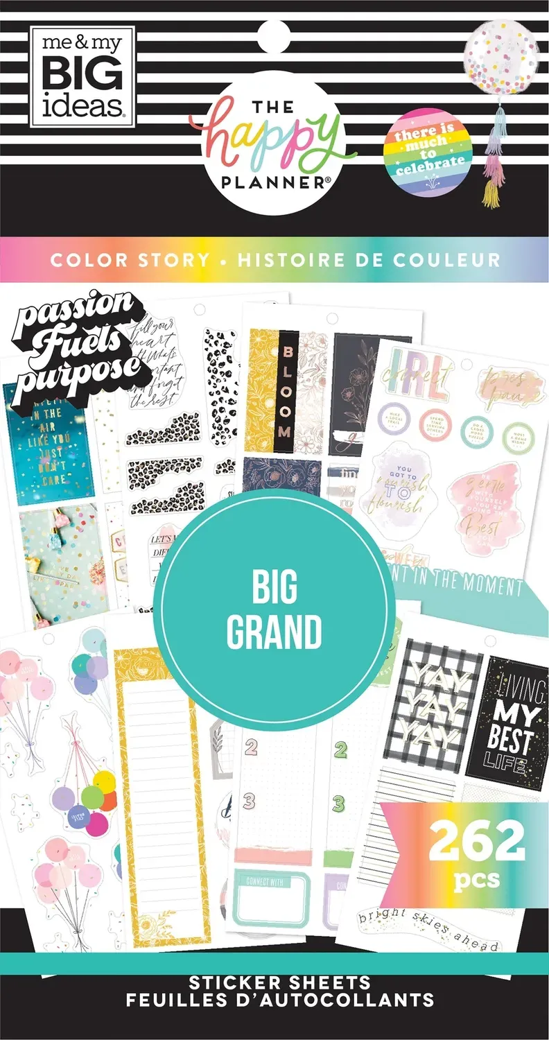 Happy Planner Color Story stickers Big 262 stickers 30 planches