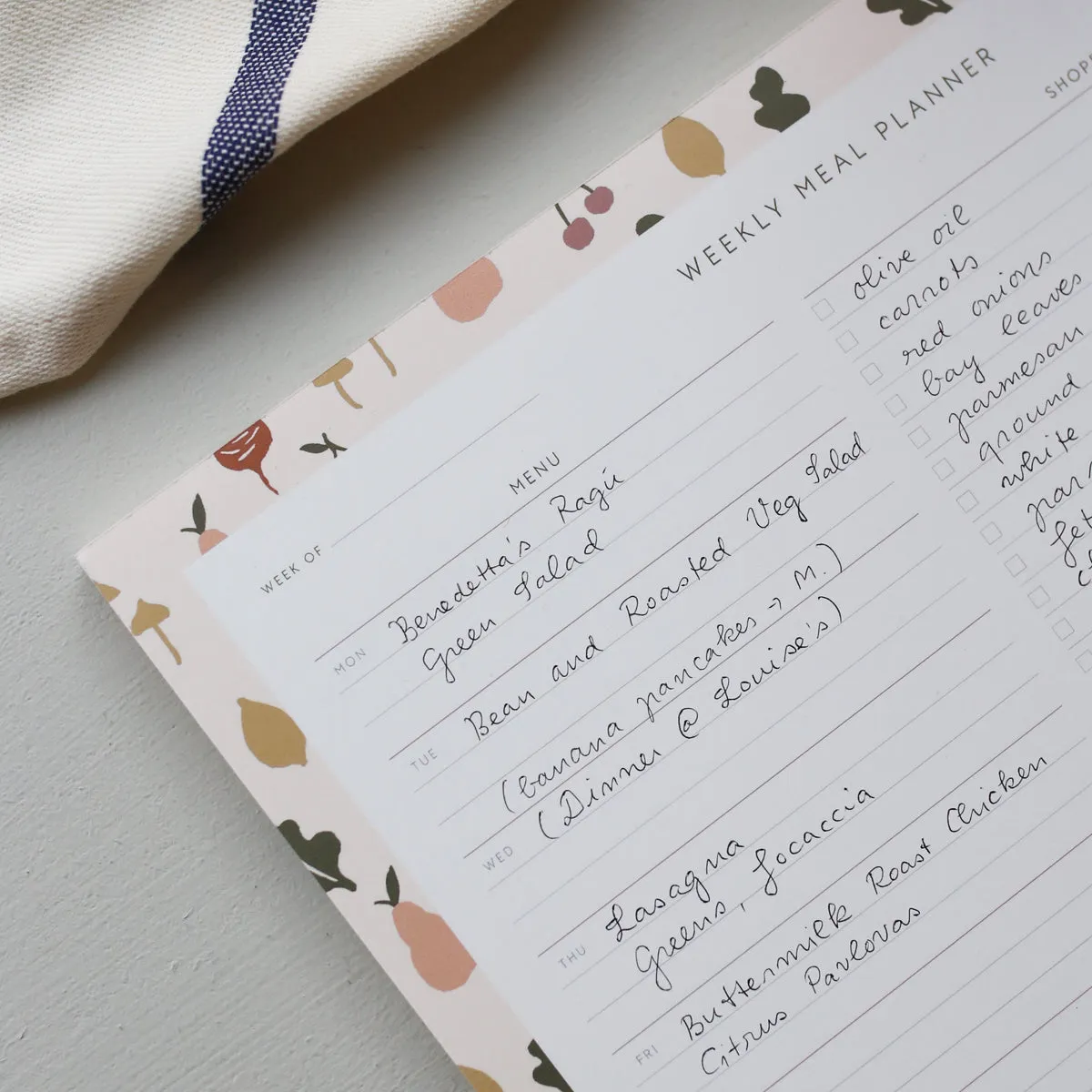 Kartotek Weekly Meal Planner semainier menus