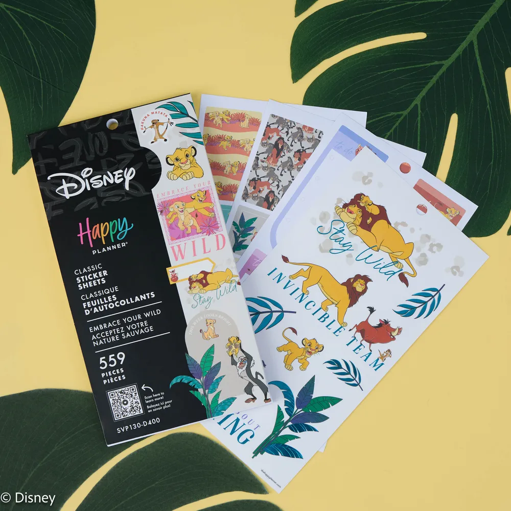 Happy Planner Roi Lion Embrace Your Wild stickers 559 Disney