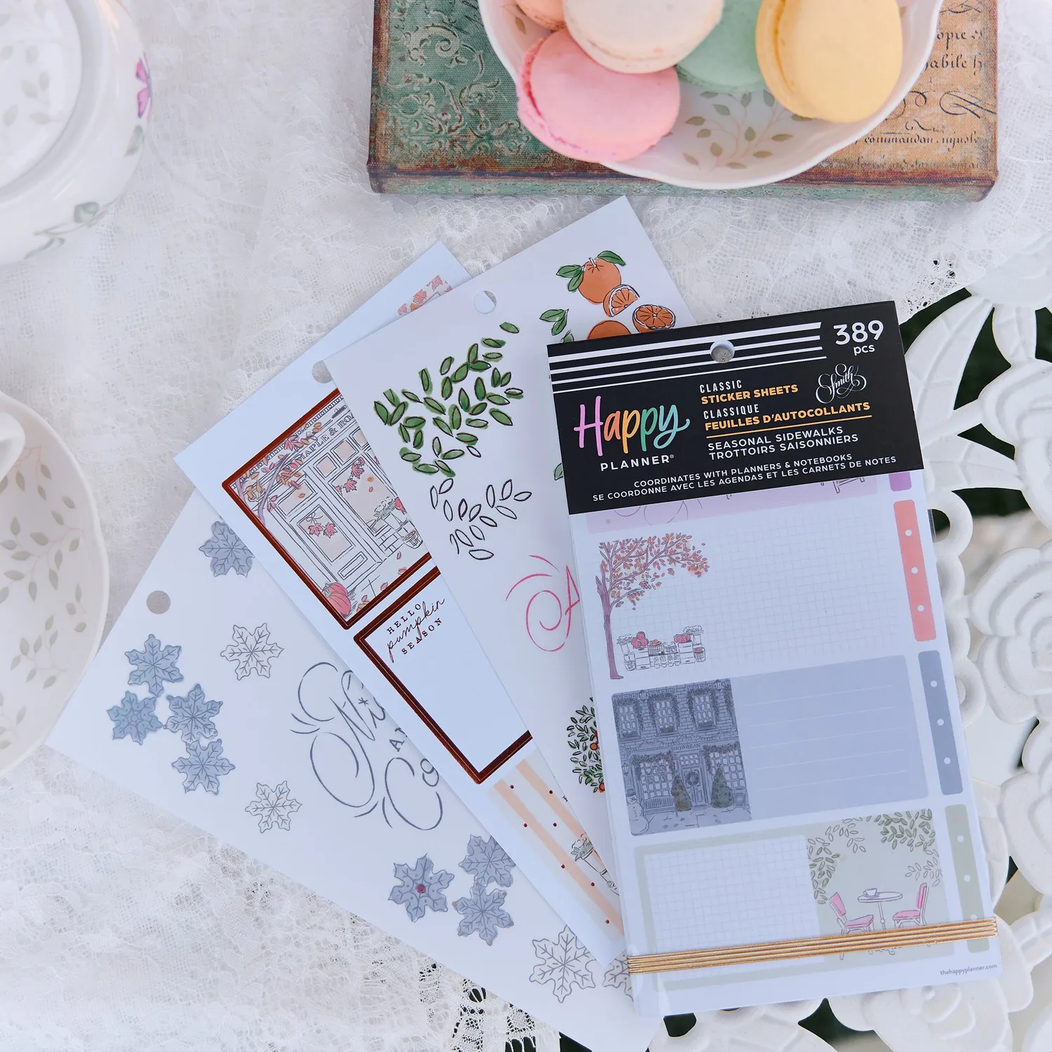 Happy Planner Seasonal Sidewalks stickers 30 planches 4 saisons