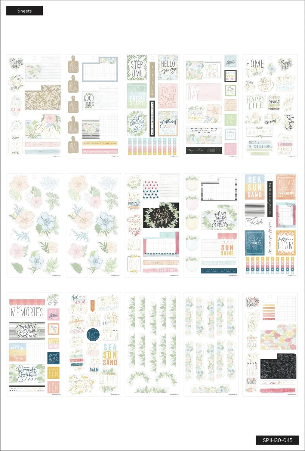 Happy Planner Homebody Seasonal stickers 439 cocooning