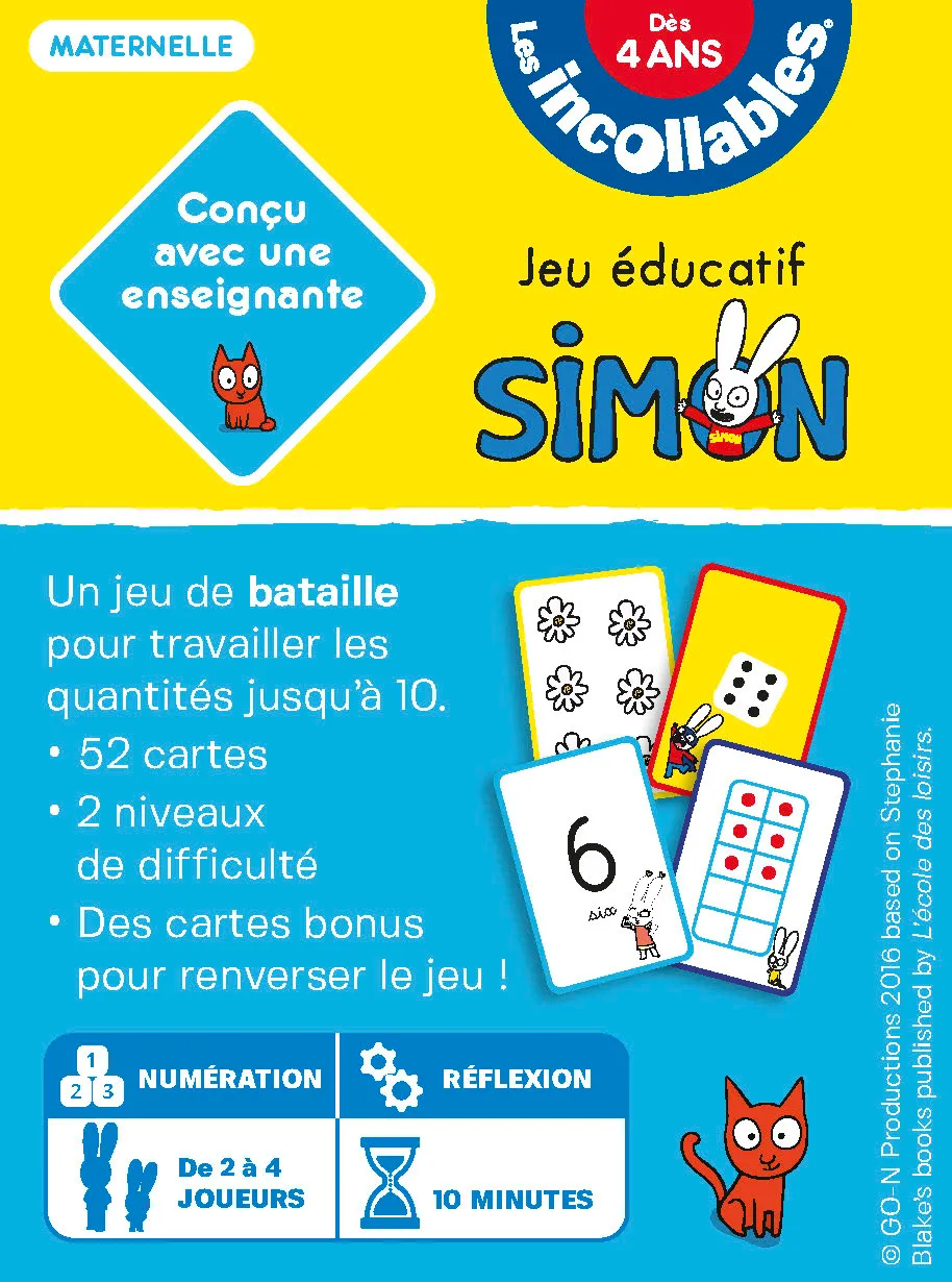 Frigobloc Les incollables Simon jeu de bataille 4 ans