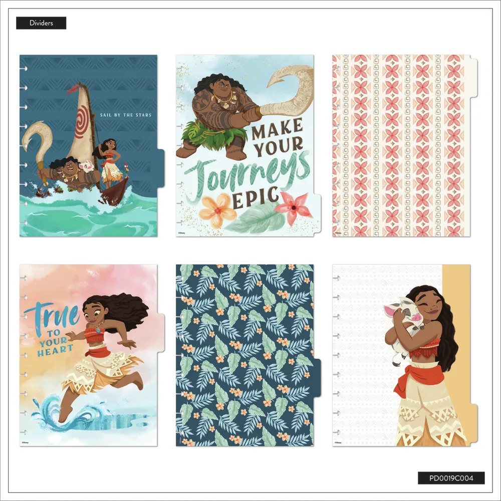 Happy Planner Disney Moana agenda vertical non daté 12 mois