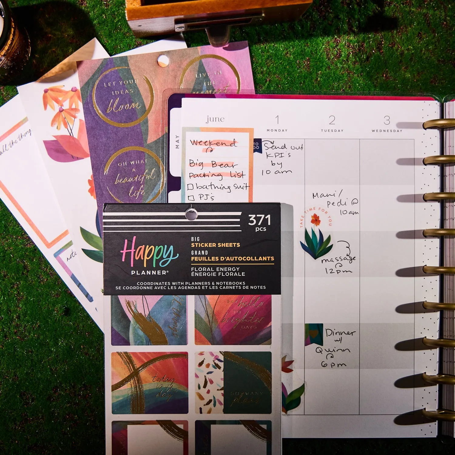 Happy Planner Floral Energy stickers Big 371 autocollants