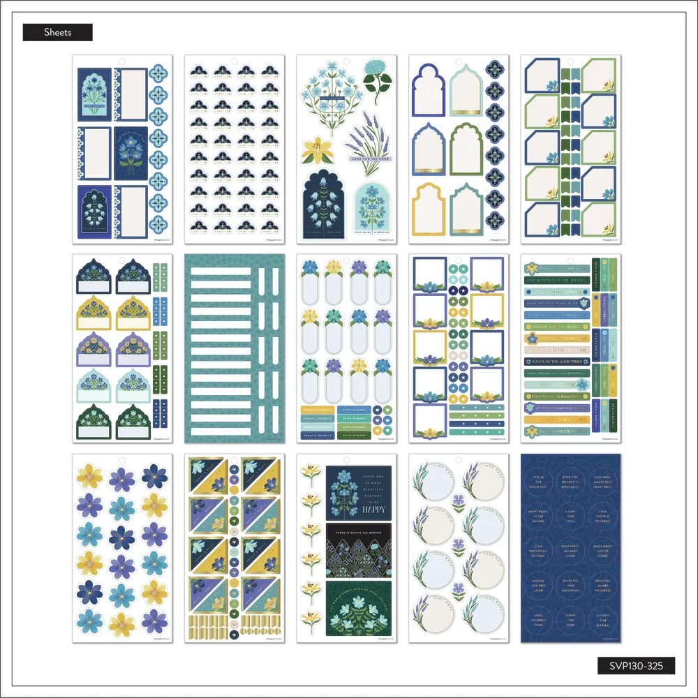 Happy Planner Exotic Borders stickers 658 bordures florales