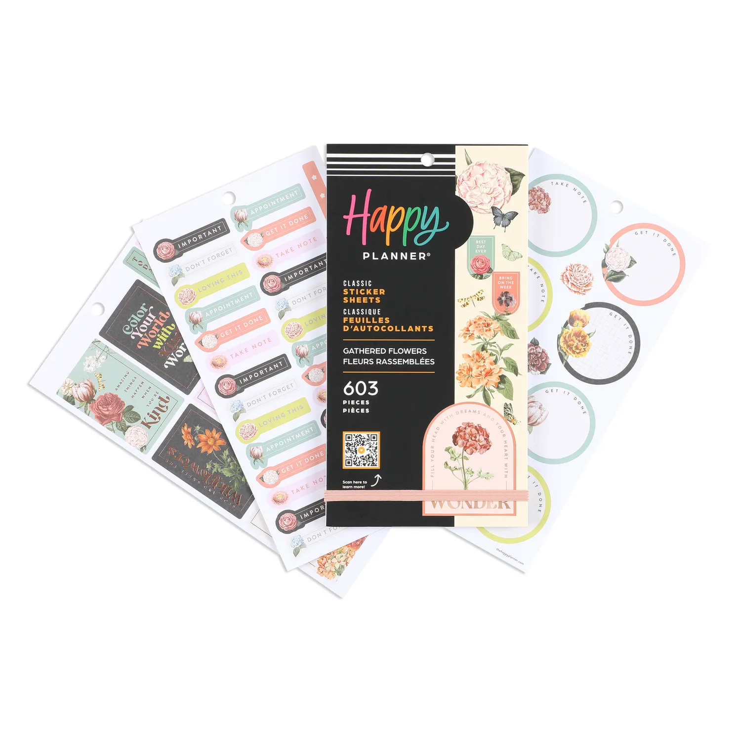 Happy Planner Gathered Flowers Value Pack stickers 603 floral