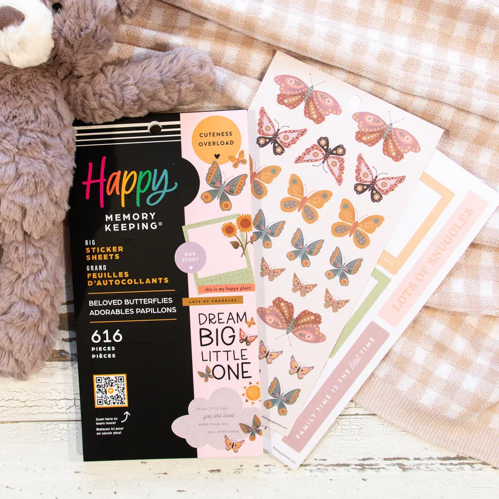 Happy Planner Beloved Butterflies Big stickers 616 naissance