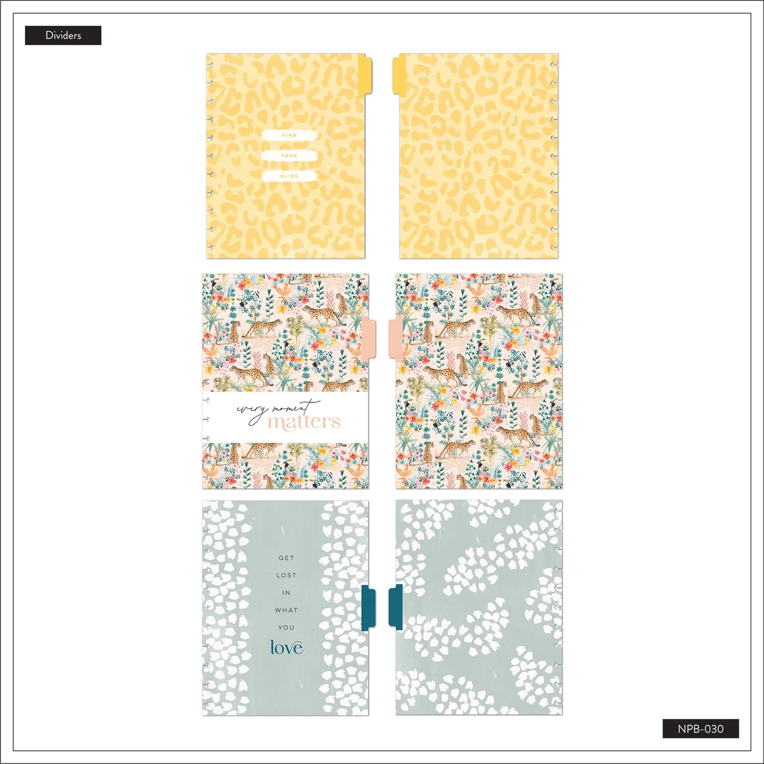 Happy Planner Wild Jungle Big carnet pointillé 60 feuilles ligné pointillé