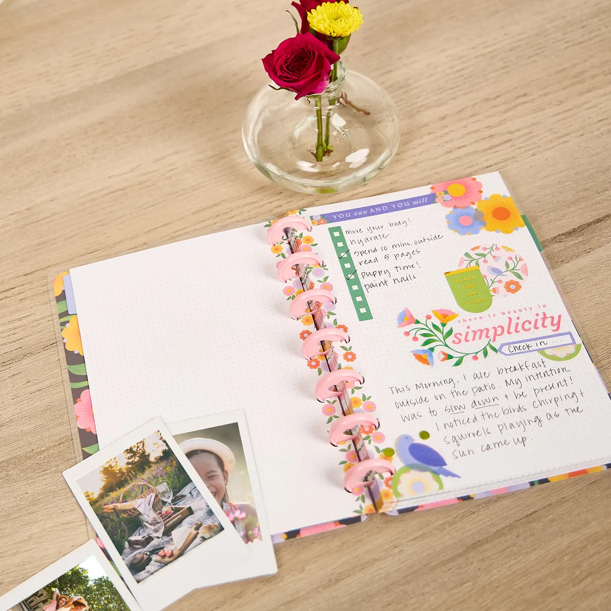 Happy Planner Bloom & Glow carnet mini pointillé 60 feuilles