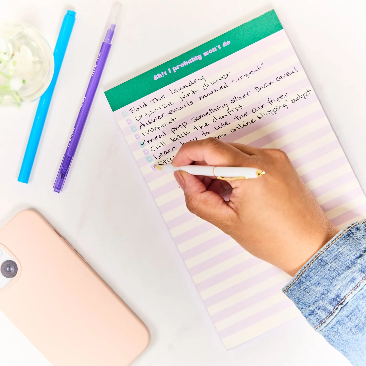 Happy Planner Current Mood bloc-notes ligné doré
