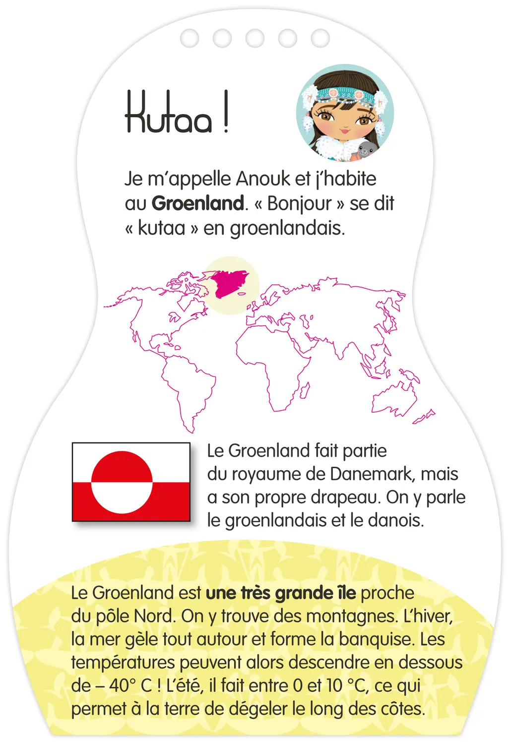 Minimiki Anouk au Groenland carnet créatif 2025
