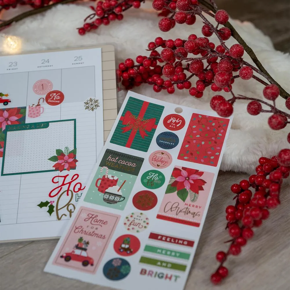 Happy Planner Merry Christmas stickers 30 feuilles 532 Noël doré