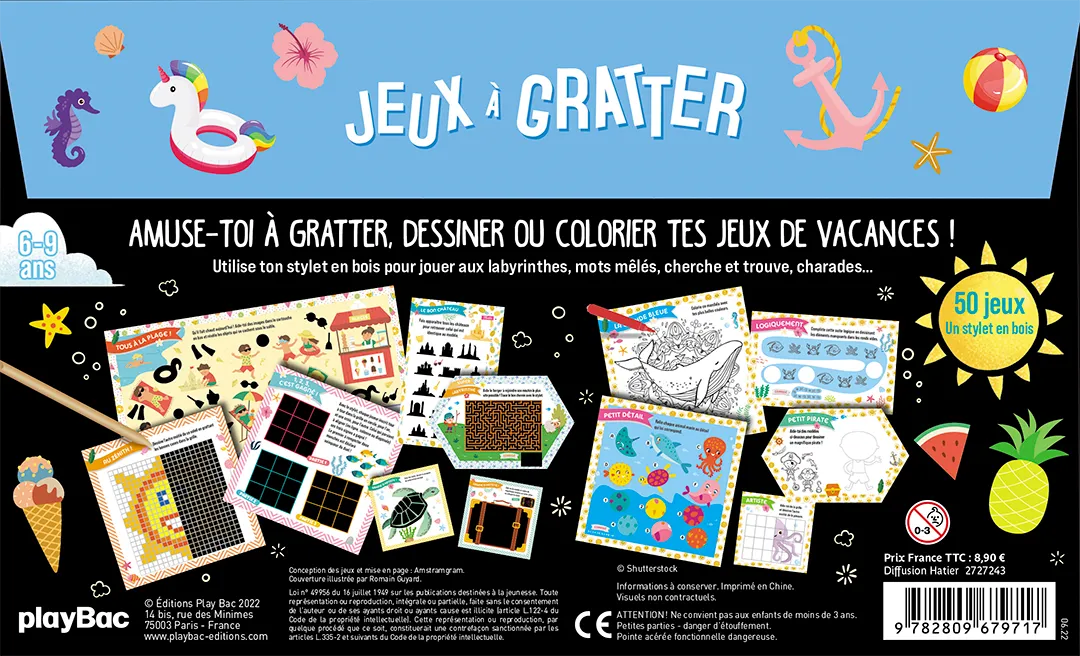 Frigobloc Jeux à gratter Spécial été carnet vacances