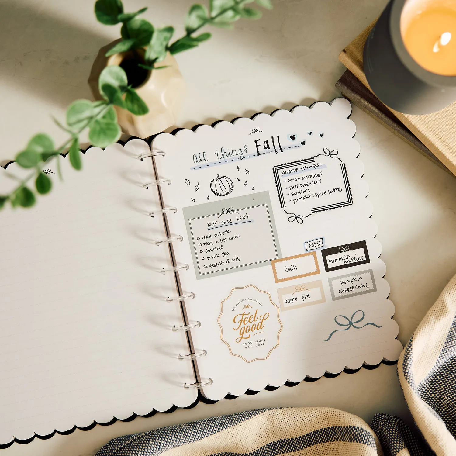 Happy Planner Haven & Heart Classic carnet pointillé ligné 60 feuilles