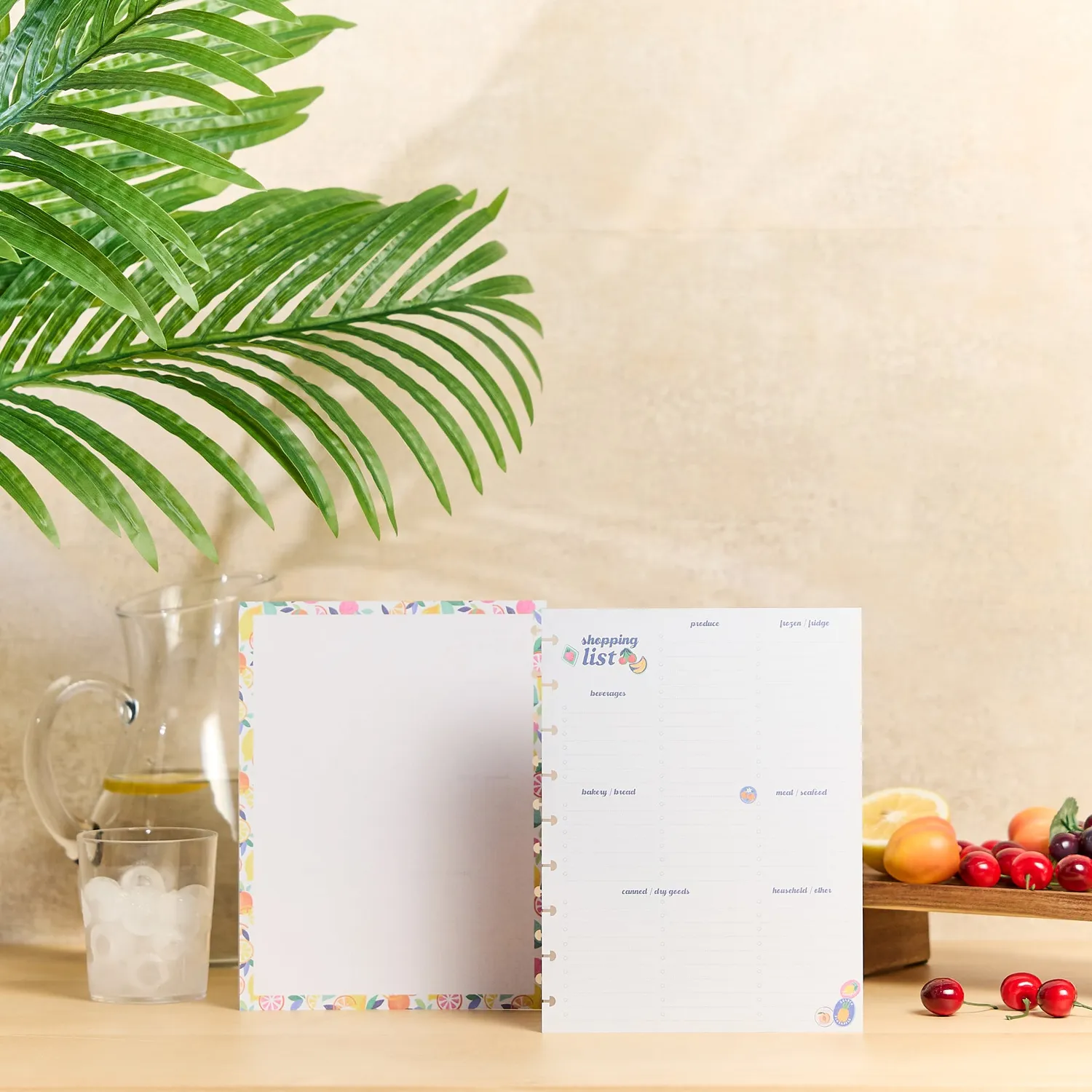 Happy Planner Sunshine Splash liste courses papier Classic 40 feuilles