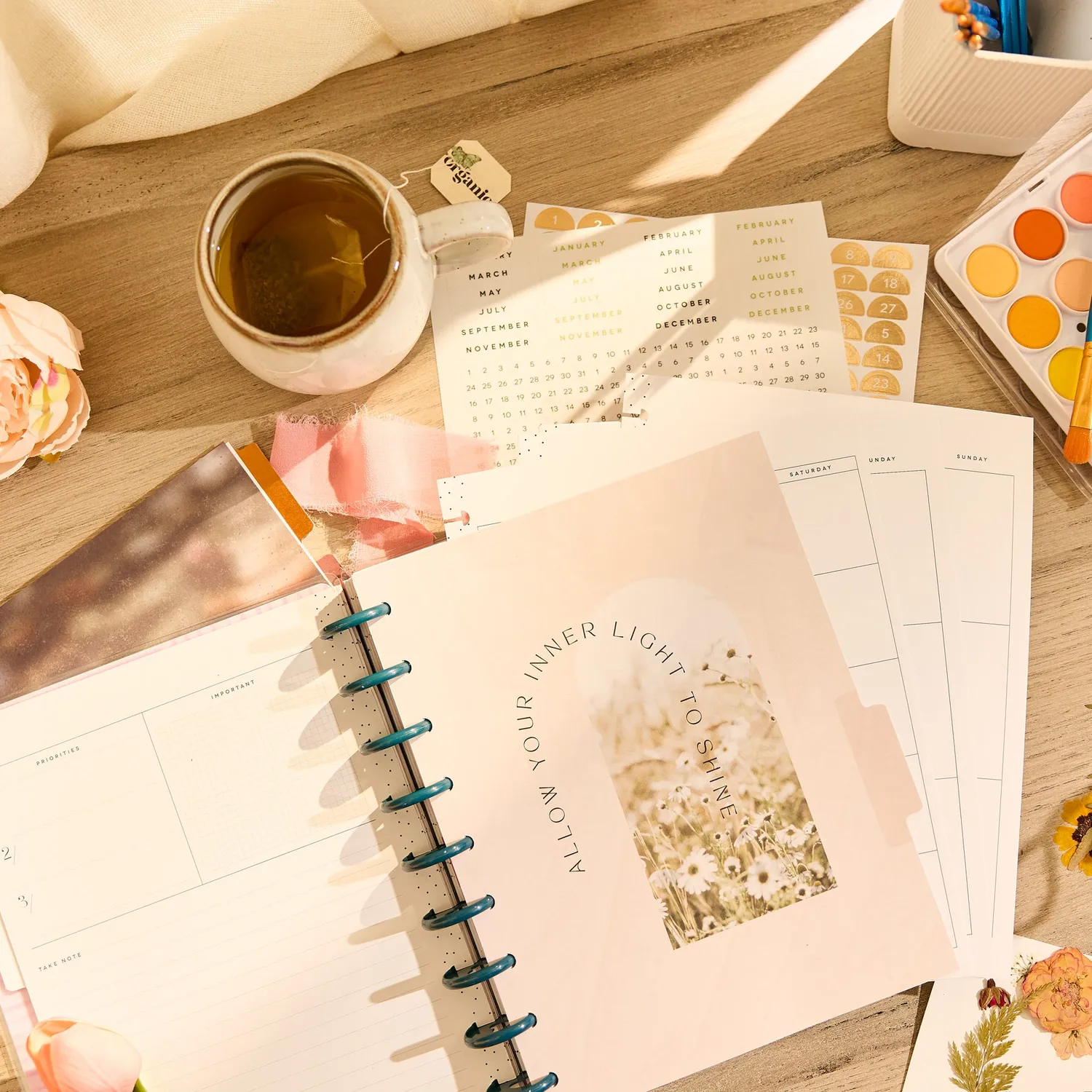 Happy Planner Modern Nature extension verticale Classic non datée