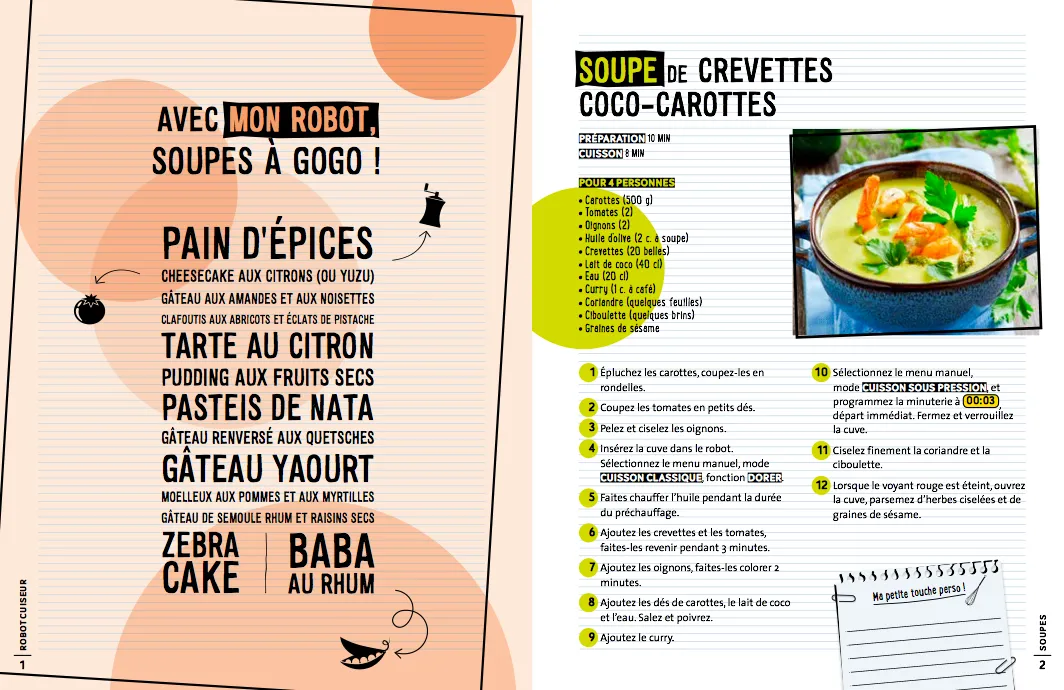 C'est mon robot cuiseur soupes livre recettes Cookeo
