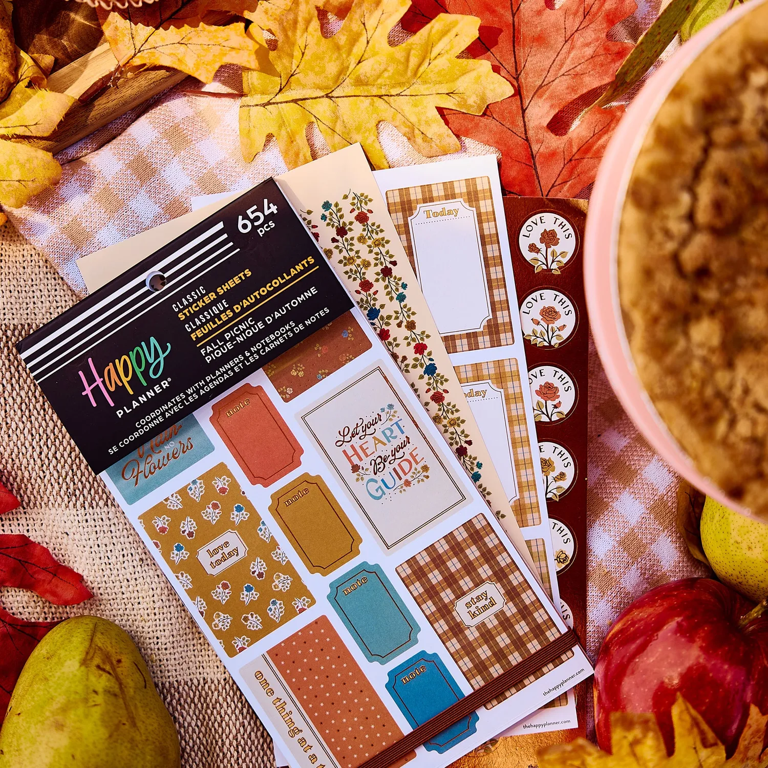 Happy Planner Fall Picnic stickers automne 30 planches