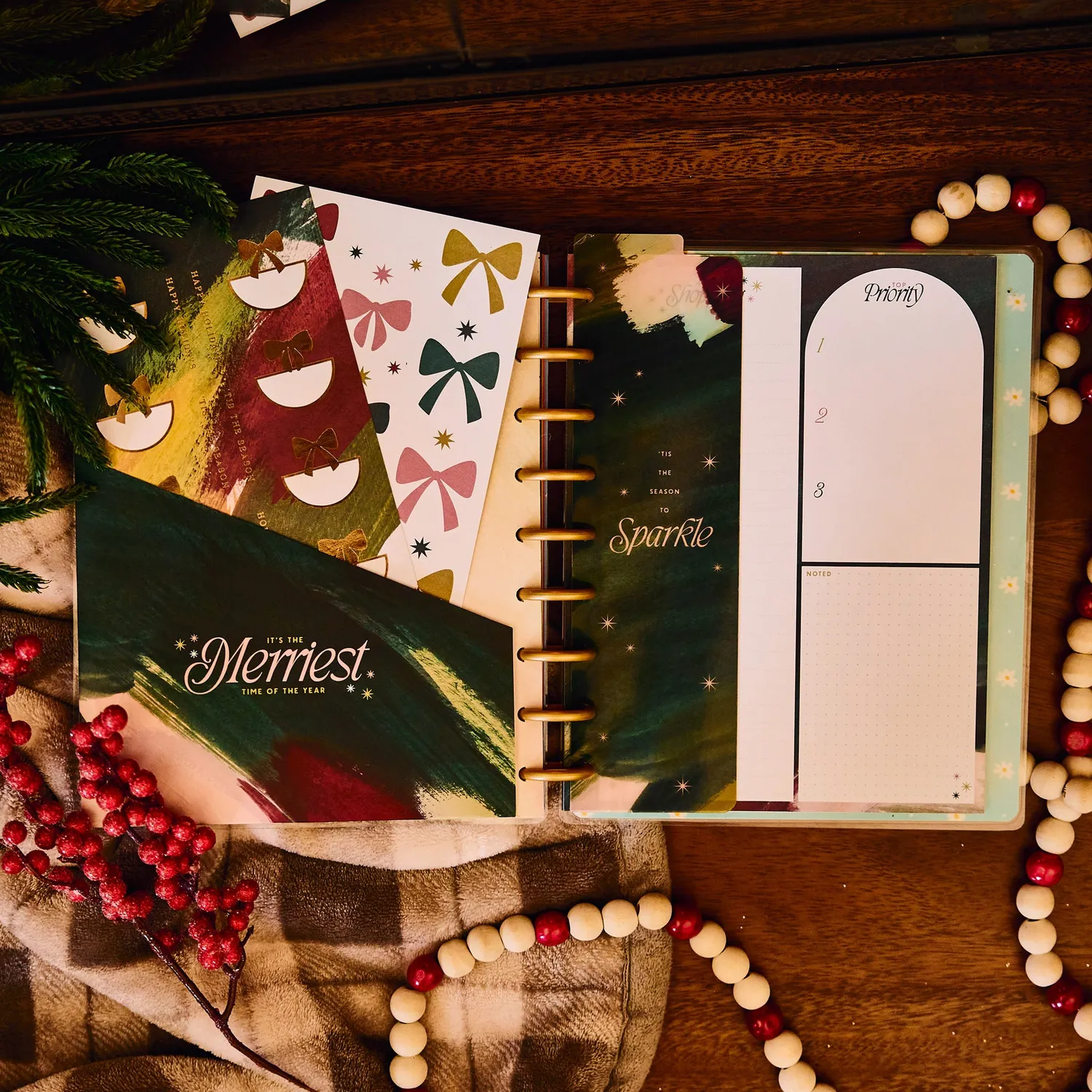 Happy Planner Holiday Charm Classic pack accessoires Noël 24 pièces