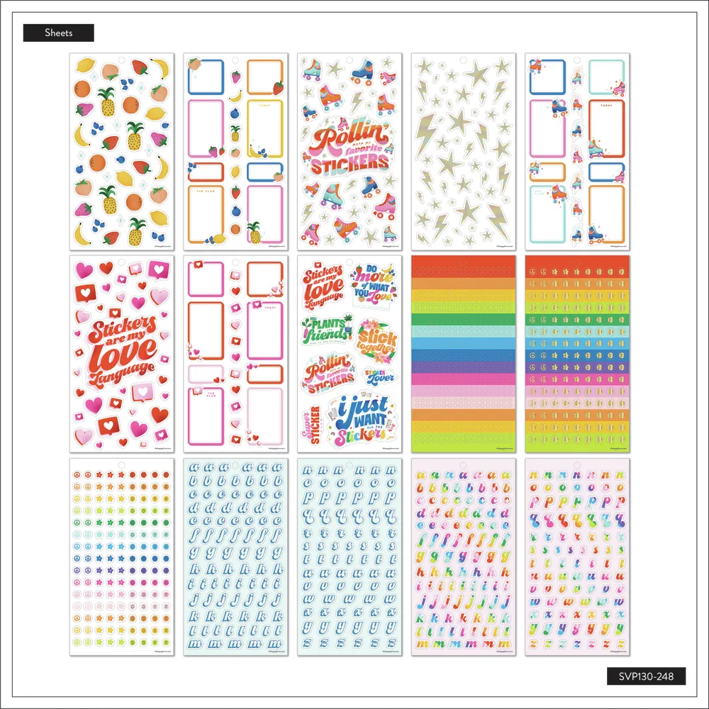 Happy Planner I Heart Stickers stickers déco 1699 pièces