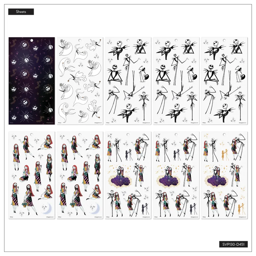 Happy Planner Disney Nightmare Christmas stickers Big 30 feuilles