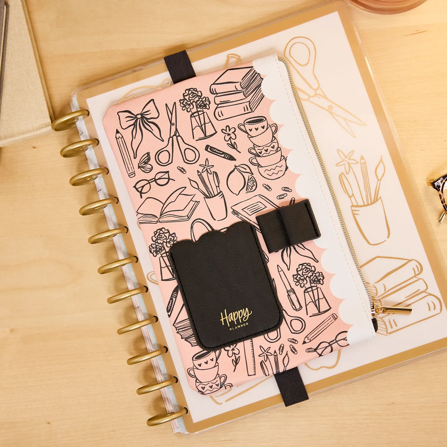 Happy Planner Pastel Poetry trousse stylos élastique