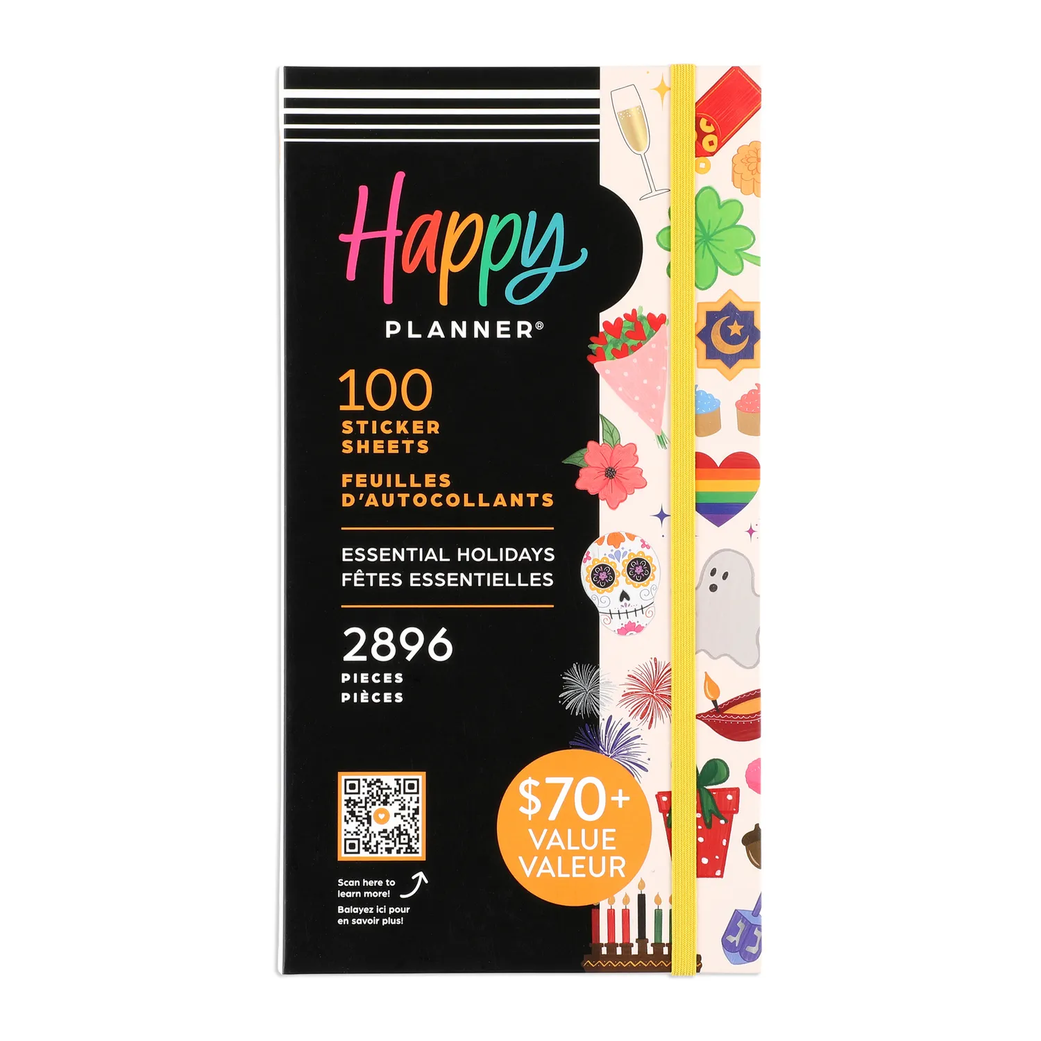 Happy Planner Essential Holidays stickers méga 100 planches