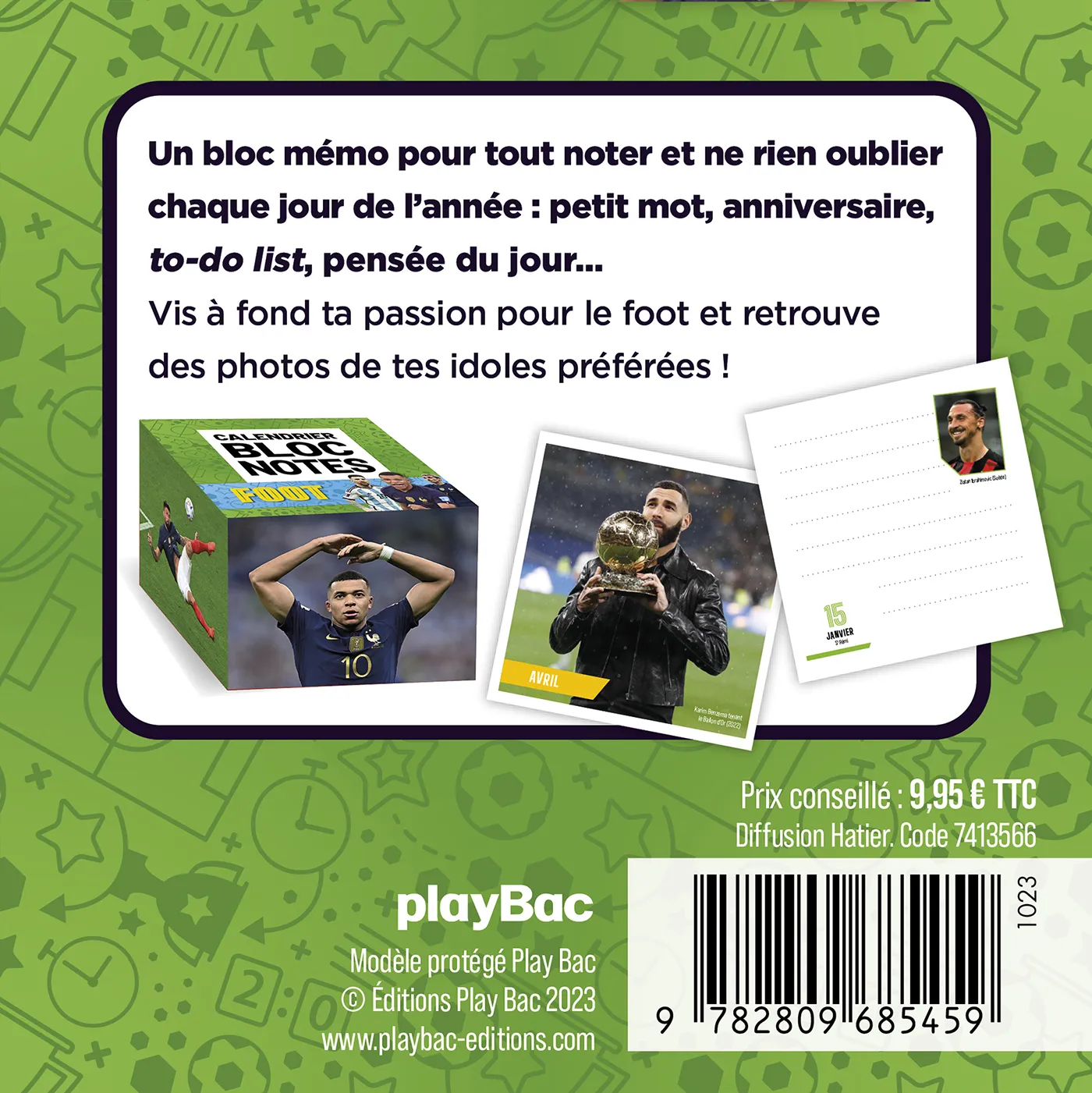 Frigobloc Foot calendrier bloc notes football
