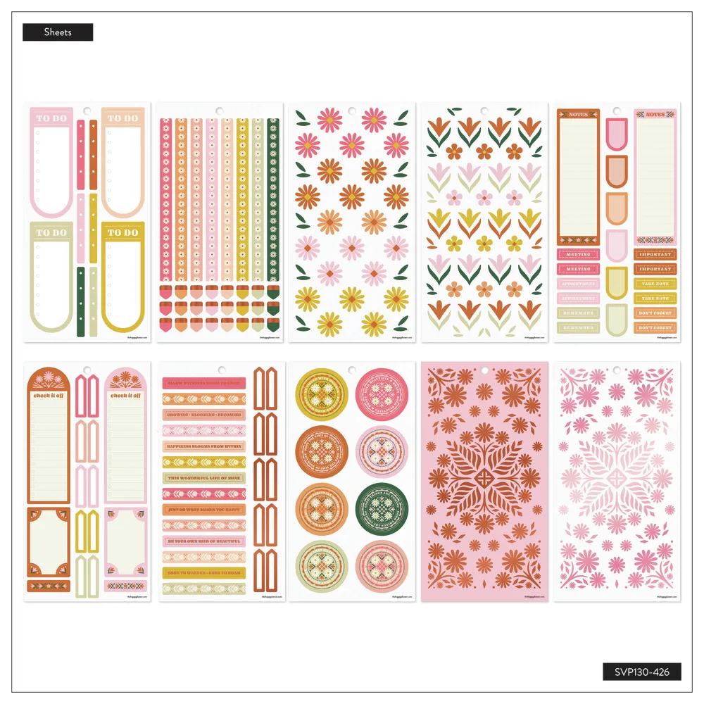 Happy Planner Western Wildflower stickers value pack 820