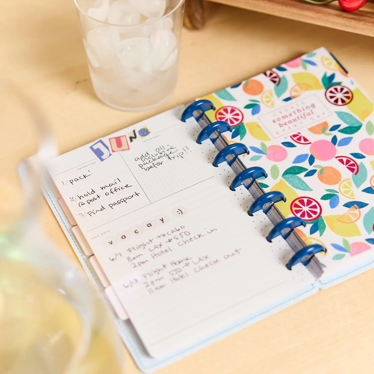 Happy Planner Sunshine Splash planner Mini horizontal