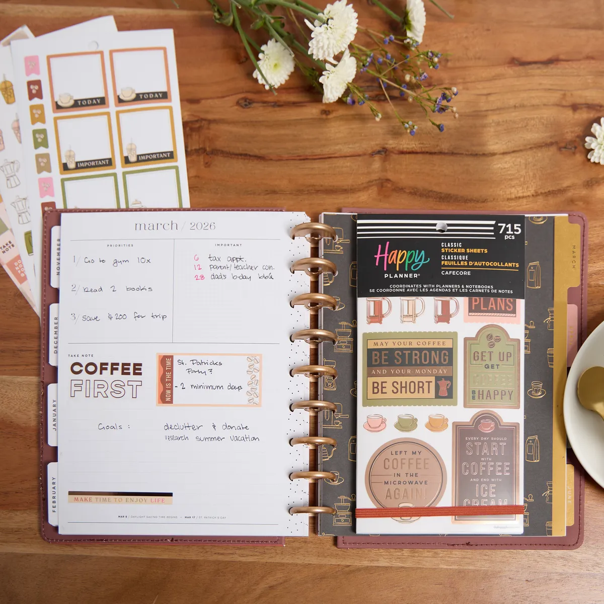 Happy Planner Cafécore Value Pack stickers 715 café