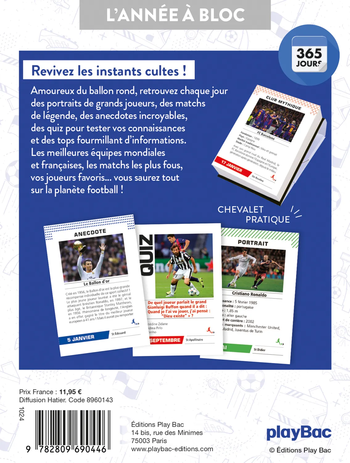Frigobloc Passion foot Année à bloc calendrier 365 jours foot