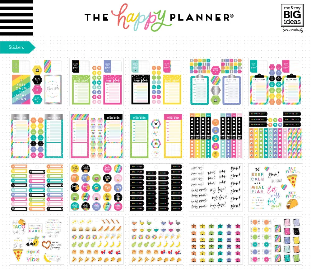 Happy Planner Meal Planning PLMP-18 pack accessoires menus