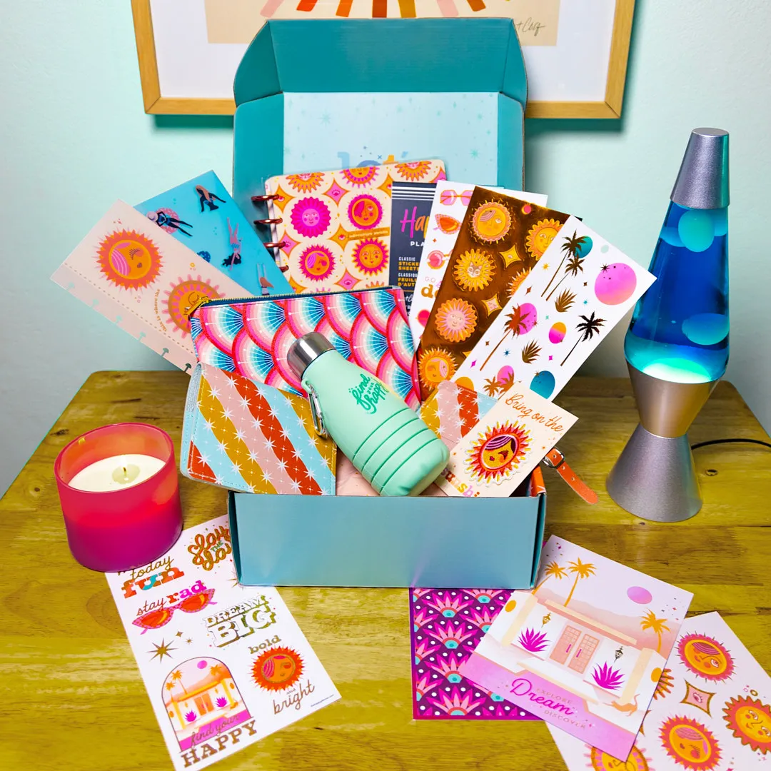 Happy Planner Retro Sunset Traveler coffret voyage Cat Coq