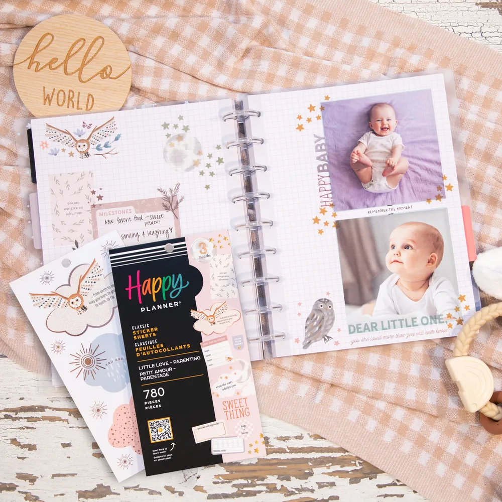 Happy Planner Little Love Baby stickers naissance 780 pièces