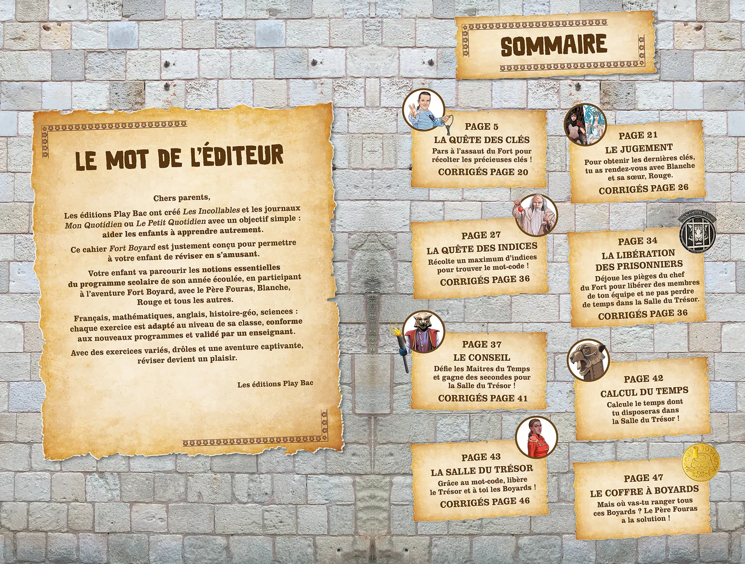 Frigobloc Incollables Fort Boyard cahier vacances CM2-6e 2026