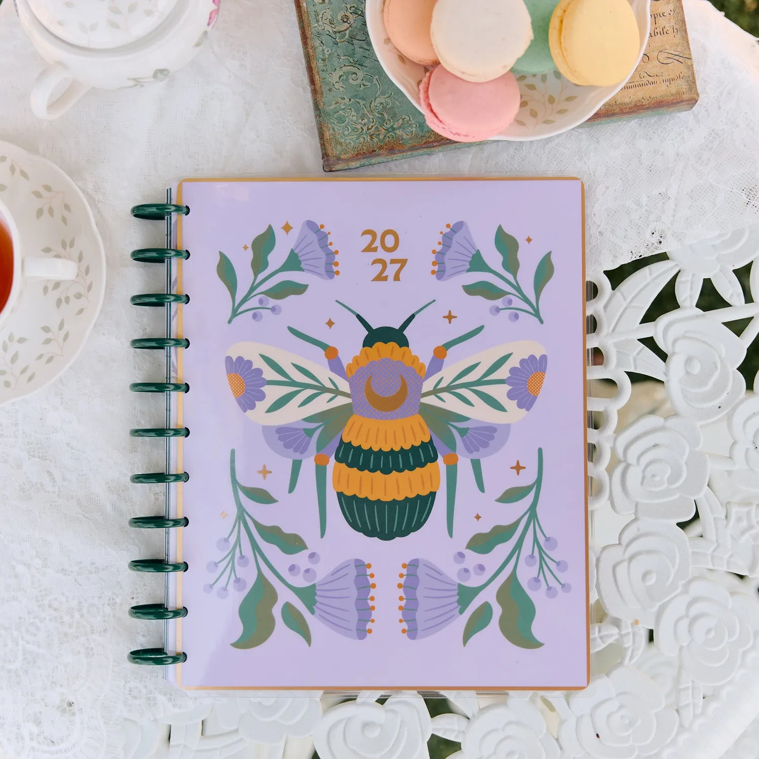 Happy Planner Hive & Bloom 2027 agenda Big horizontal 12 mois