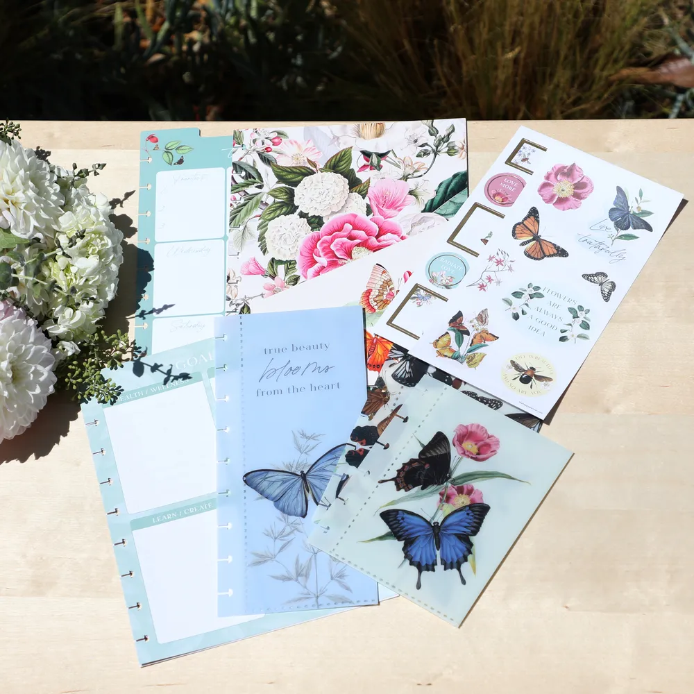 Happy Planner Butterflies Blooms kit compagnon Classic papillons