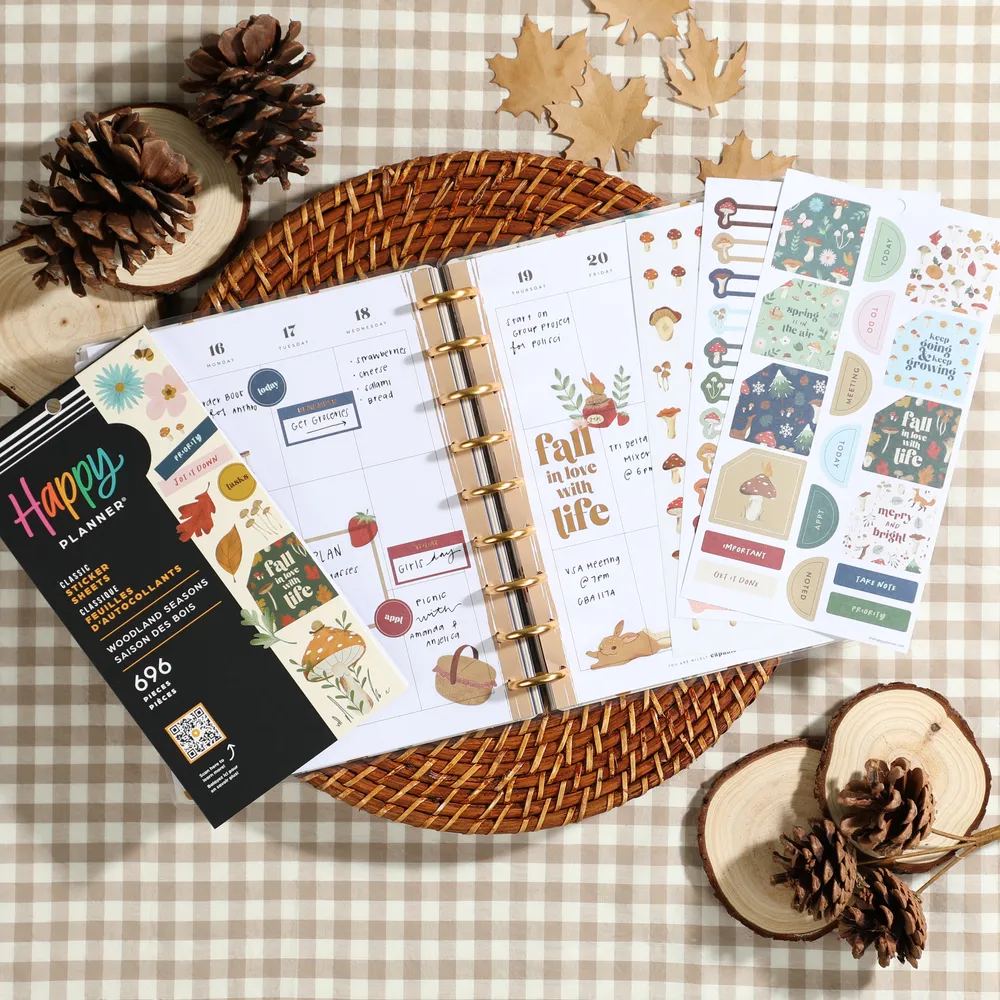 Happy Planner Woodland Seasons stickers 4 saisons 696