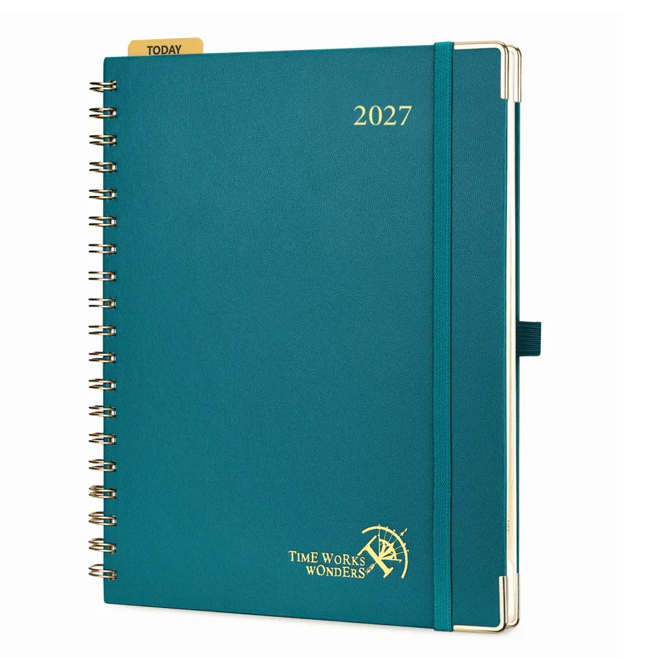 Poprun WEHB5-27 agenda hebdomadaire 20x25 cm vert pacifique